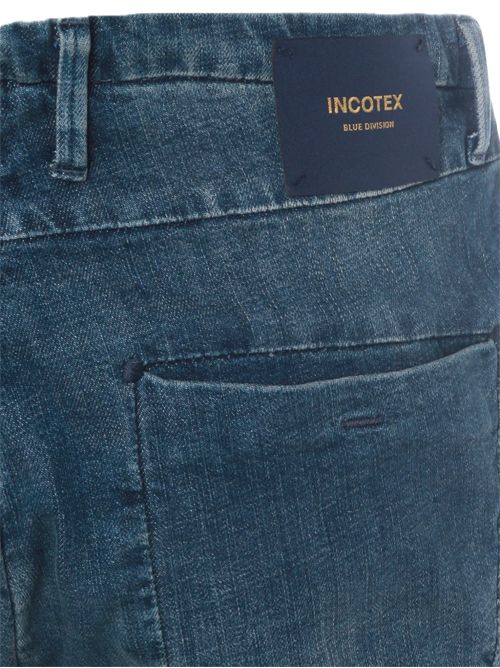 Pantalone tapered fit in denim stretch Incotex Bluedivision | BXT05C2615GW03A